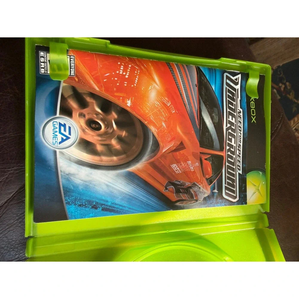 Y2K 2003 Microsoft Xbox Need for Speed Underground Case and Manual No Game Disc